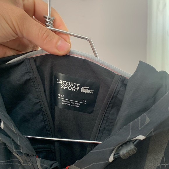 SOLD - NWT Black Lacoste Windbreaker Jacket - Picture 4 of 7